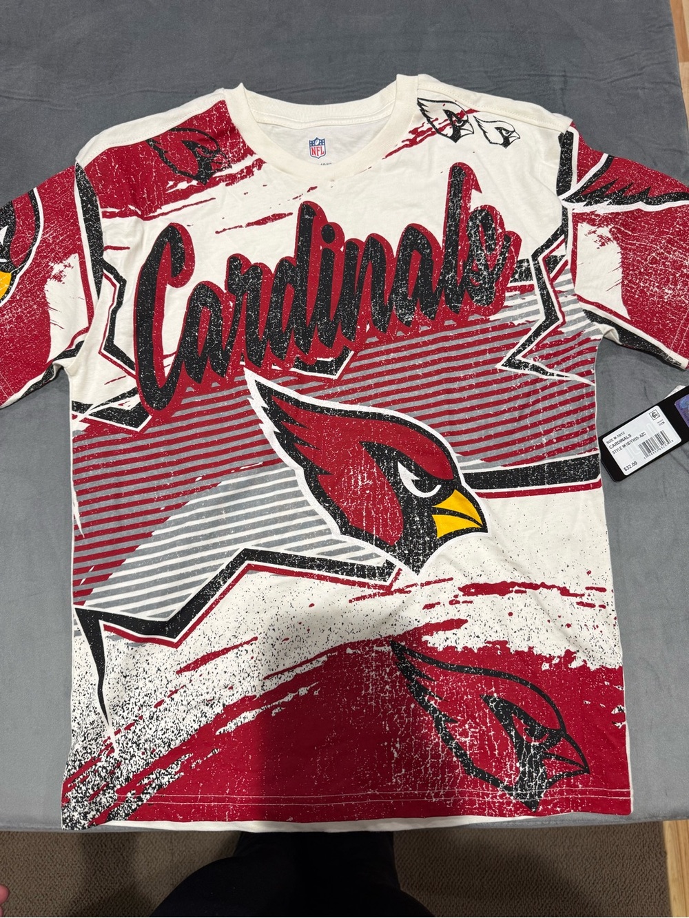 NFL Arizona Cardinals Graphic Short Sleeve Tee - Red, White, Black, Yellow